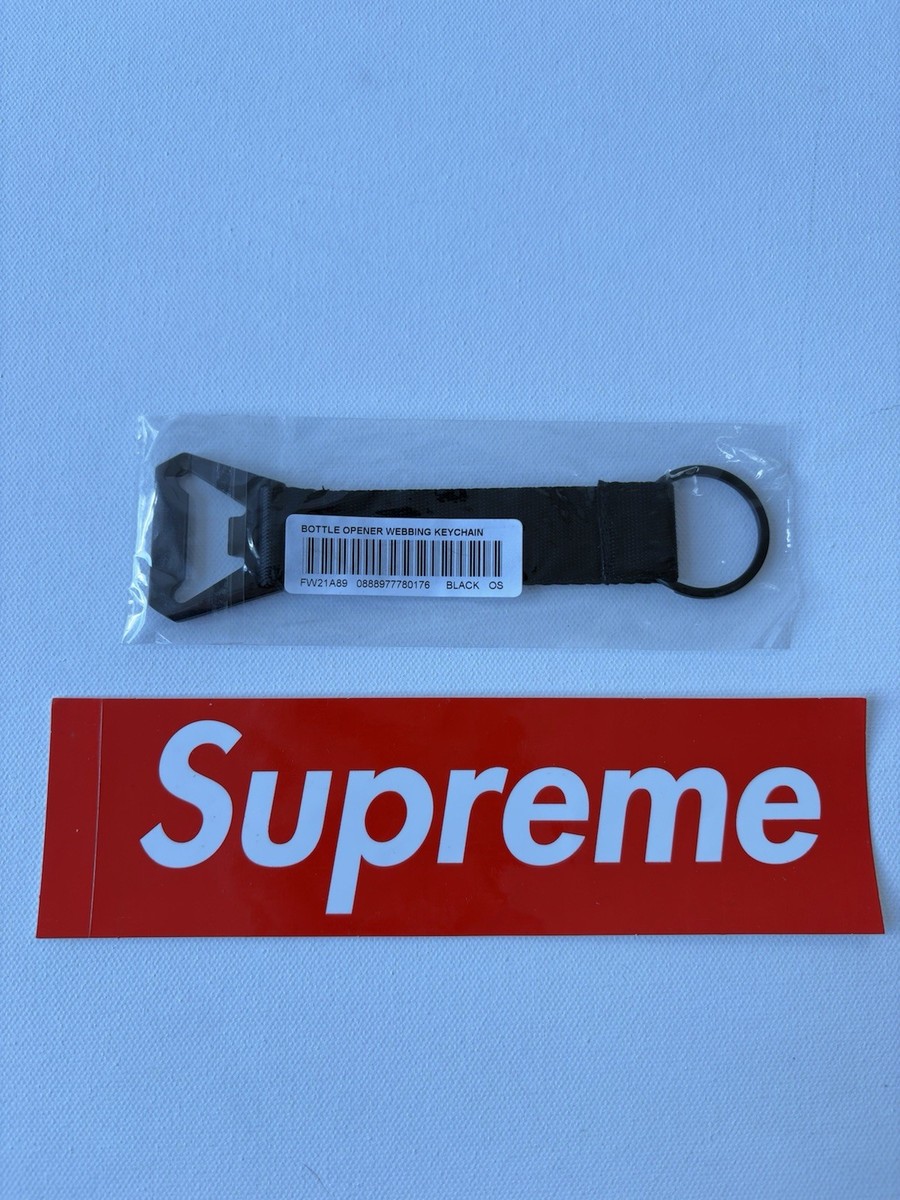 Supreme Bottle Opener Webbing Keychain Black FW21 | eBay
