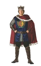 InCharacter Costumes XL Adult Noble King Dress Up Costume Ex Condition with Bag