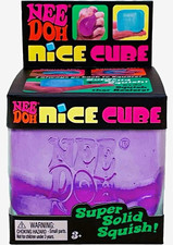 Nee Doh Nice Cube Super Solid Squishy Squeeze Toy, Purple