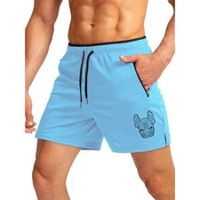 2025 Summer Men's Beach Shorts Urban Print Beach Trunks Jogging Casual Pants Qui