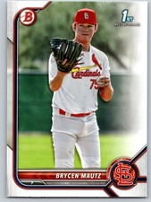 #BD-124 Brycen Mautz 1st 2022 Bowman Draft Base Paper St. Louis Cardinals