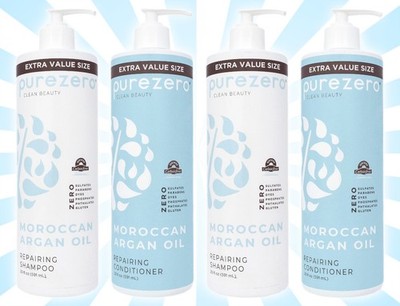 4 Purezero Moroccan Argan Oil Repair Shampoo & Conditioner 20 OZ Set