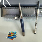 MB StarWalker Midnight Blue Resin Rollerball Pen Platinum Trim w/Box CHEAPS — photo 3