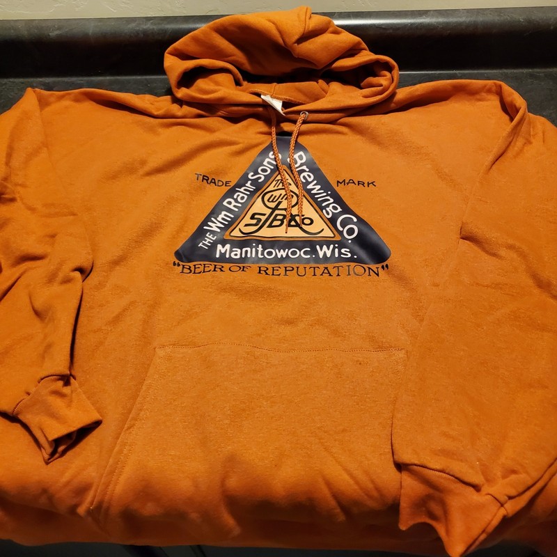 Size 3X Orange Hoodie William Rhar & Sons Manitowoc Kingsbury Bleser Beer