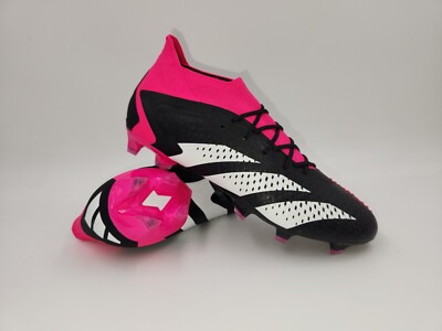 Adidas Mens Rare Predator FG GW4569 Black Pink Soccer Cleats  Shoes
