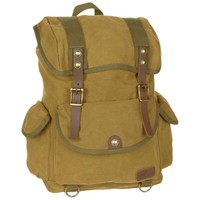 Pure Trash Canvas Backpack Rucksack 25L Buschwerk Wandern Vintage Reisen Braun