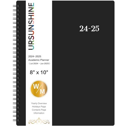 Planner 2024-2025 - Weekly & Monthly 2024-2025 Planner with Printed Tabs, Black-image