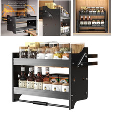 Anti-Slip Pull Down Shelf with Soft Close Accessible Living Anthracite 760-790mm