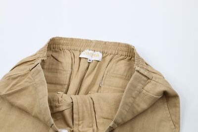 Vintage 90s Streetwear Mens XL Linen Knit Wide Leg Chinos