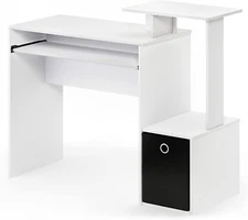 Econ Multipurpose Home Office Computer Writing Desk, White/Black