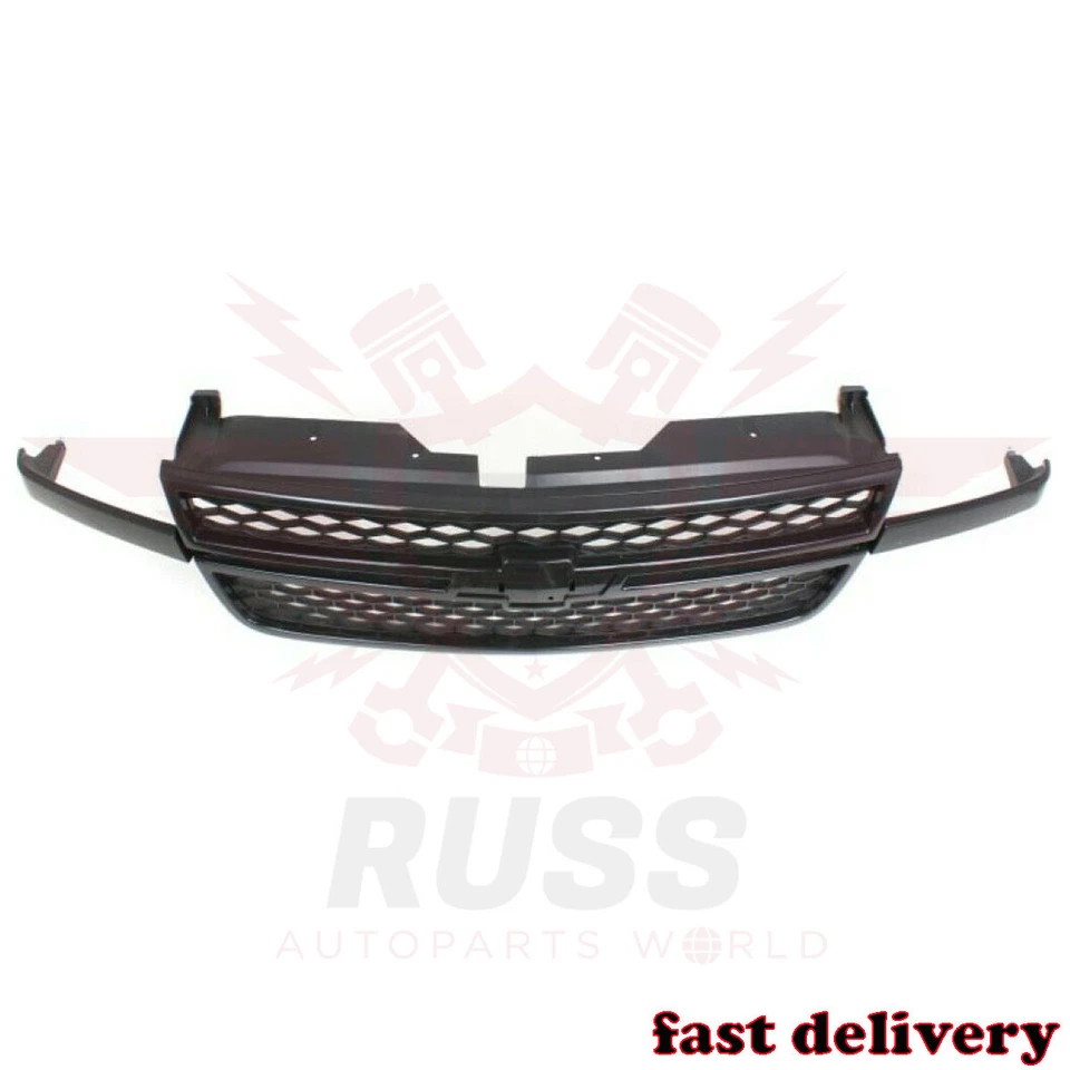 New Front Upper Black Grille Assembly Fits 2003-2007 Chevrolet Silverado 1500 SS - Image 3 of 4