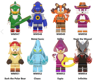 8 Pcs Minifigures Sonic Jet Chaos Sticks lego MOC Anime Sonic The Hedgehog 2020 | eBay