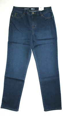 Style & Co Tummy-Control High Rise Straight-Leg Jeans, Color: Astor MSRP $49