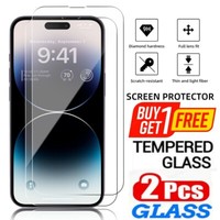 Tempered Glass Screen Protector For iPhone 16 15 14 13 12 11 Pro Max Mini XR 17
