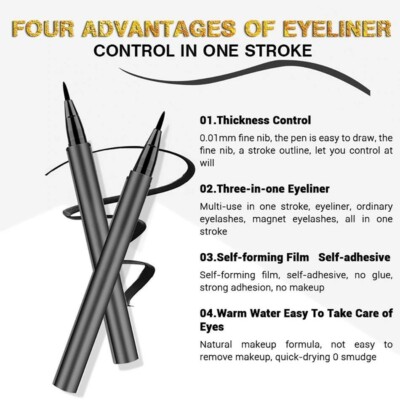 20pcs Eyeliner Glue Pen Female Novice Beginner Waterproof And Sweat Proof Long