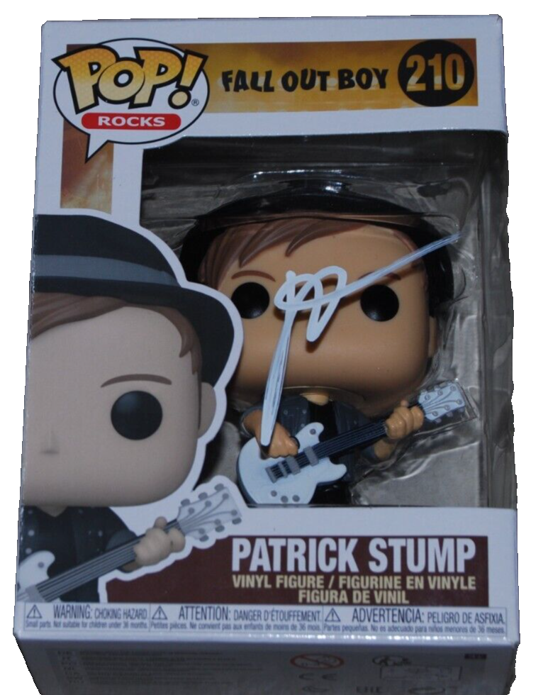 PATRICK STUMP signed (FALL OUT BOY) Funko Pop Rocks #210 BECKETT