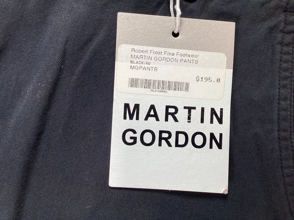 Мужские брюки Martin Gordon из черной хлопковой смеси 40x33 НОВЫЕ - Изображение 4 из 4