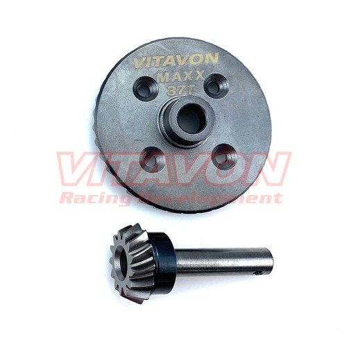 VITAVON HD Steel Rear Diff Spiral Cut Ring&Pinion Gear For Traxxas MAXX 1/10 - Picture 3 of 7