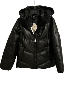 Womens Coats Bershka Faux Leather Puffer Jacket Pull And Bear Faux