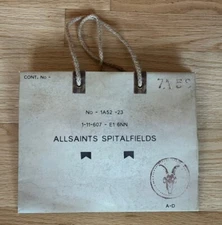 ALL SAINTS PAPER GIFT SHOPPING BAG  9.75”x7.75”x4”