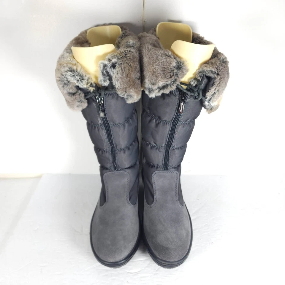 Pajar Канада женщин Mia US7,5 EU38 серый замши искусственного меха на танкетке зимние ботинки - Изображение 3 из 4