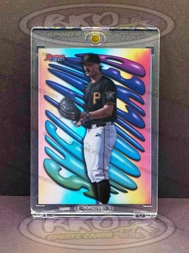 Paul Skenes RARE ROOKIE REFRACTOR BOWMAN CHROME INVESTMENT CARD SSP PIRATES MINT