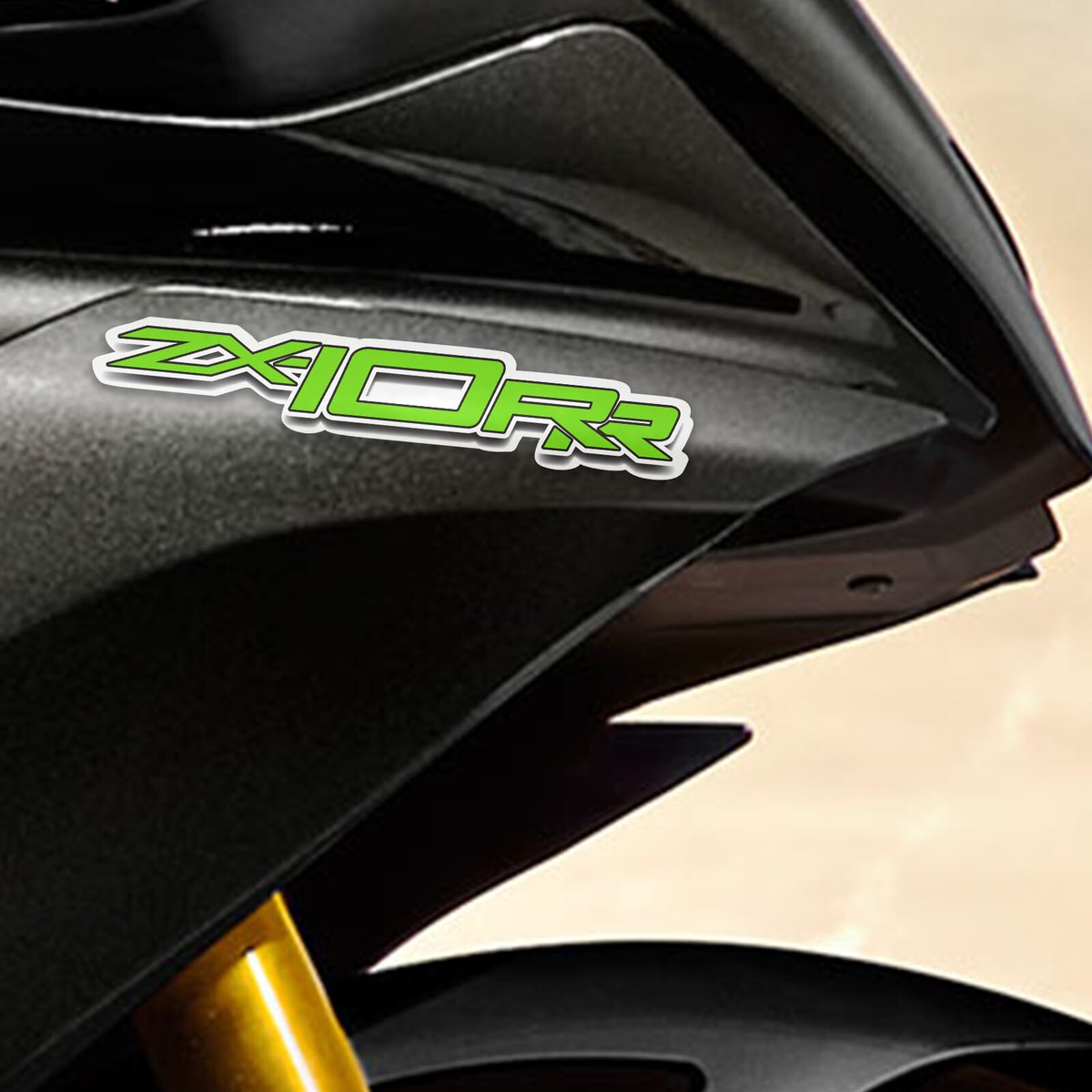 12cm GREEN Fairing Sticker Decal Letter Motorcycle For Kawasaki