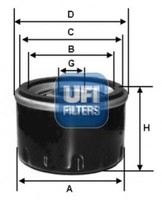 UFI ÖLfilter 23.173.01 FüR Peugeot 204 205 I 1.4 1.1 1.0 CitroëN Visa BX