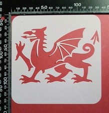 Welsh Dragon Chinese Dragon Art Craft Mixed Layering Stencil Template 15x15 cm