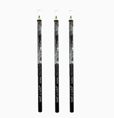Wet n Wild Color Icon Kohl Eyeliner Pencil, 601a Black Black 0.04 oz - 3 PACK