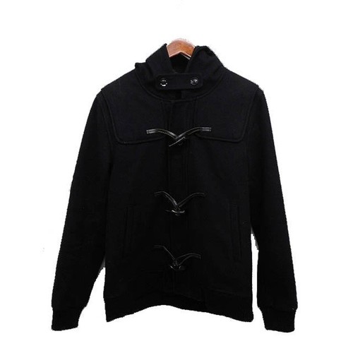 Rhythm of Life UNITED ARROWS Duffle Coat Short Length Ribbed Plain Wool L Used 4