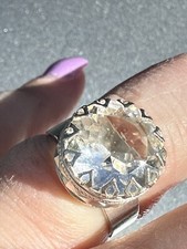 Bergkristall 830er Silber Ring Norwegen Norweger Vintage Nachlass 1665