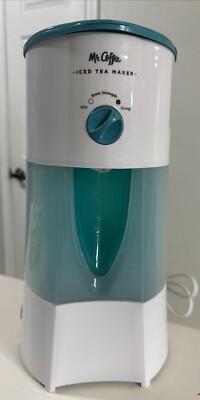 Mr Coffee TM75RS Fresh Ice Tea Maker  Blue White  3 Quart NO PITCHER Tested