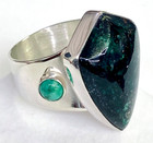 HSN Jay King Sterling Silver Australian Oasis Stone & Turquoise Ring Size 5 — photo 4