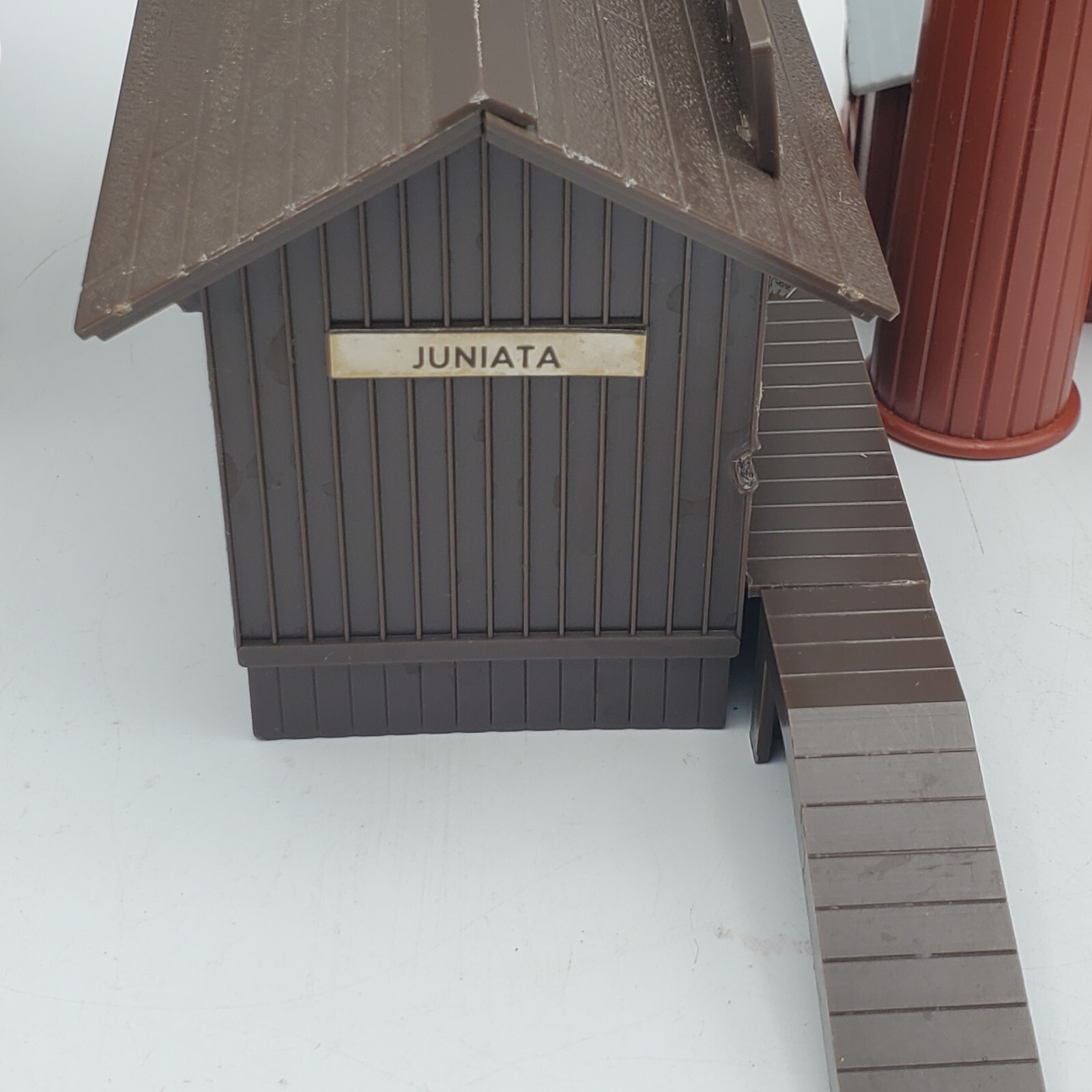 Vintage Set Of 3 HO Scale Barn,Log Cabin,Office Model Train Accessories