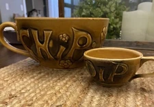 Rare Vintage Harvest Gold And Brown Chip And  Dip Set.  Made In Japan MCM