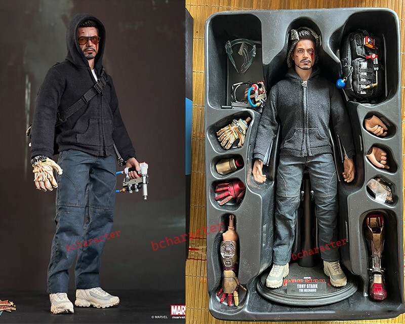 HOT TOYS MMS209 IRON MAN 3 TONY STARK THE MECHANIC 12in