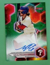 2023 BOWMAN'S BEST NIKAU POUAKA-GREGO AUTO GREEN REFRACTOR PARALLEL 71/99