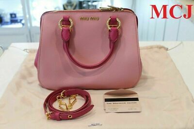 MIU MIU Goatskin Madras Bauletto Bicolour in Rose&Peonia 2 MIU MIU Goatskin Madras Bauletto Bicolour in Rose&Peonia 2