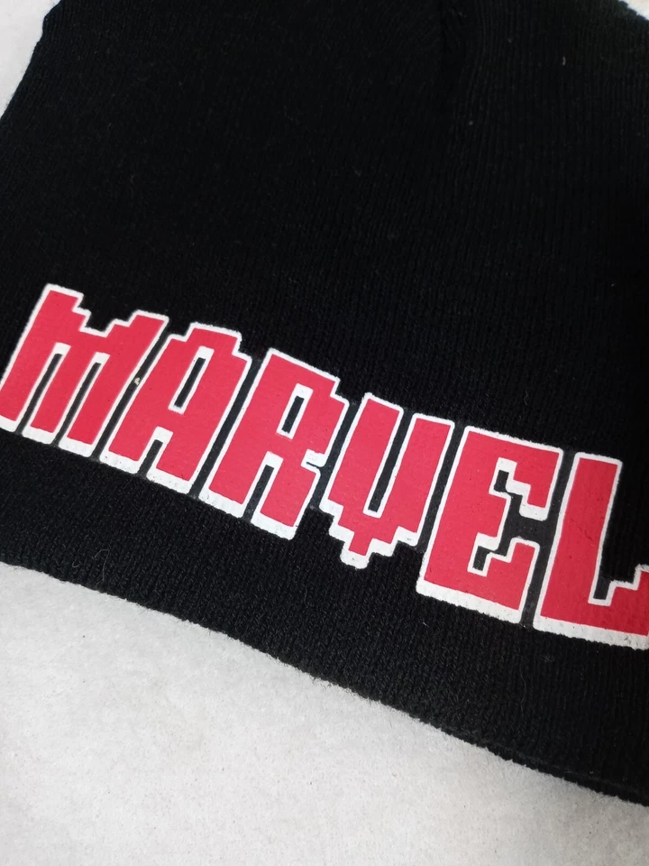 Marvel Beanie Unisex Knit Stocking Hat Black One Size Fits Most Ski Cap - Image 2 of 4