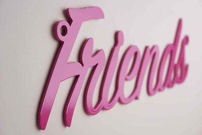'Friends' - Steel Metal Hanging Sign Wall Art | eBay