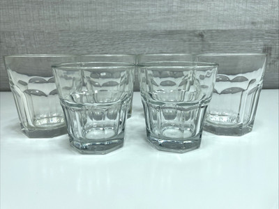 Lot of 6pc, 4 VTG Libbey Glass 10oz. Duratuff & 2-8oz Anchor Hocking Tumblers