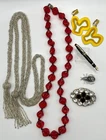 Lot of 6 Stunning Vtg. Costume Jewelry Pieces, 2 Are Signed