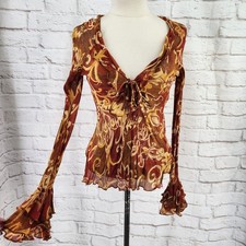 Y2K Rampage Fairy Grunge Top Indie Sleaze Ruffle Romantic Western *FLAWS* Medium