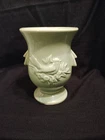 Vintage McCoy USA Green Bird & Cherries Vase