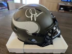 Justin Jefferson Minnesota Vikings Signed Salute To Service Mini Helmet BAS COA