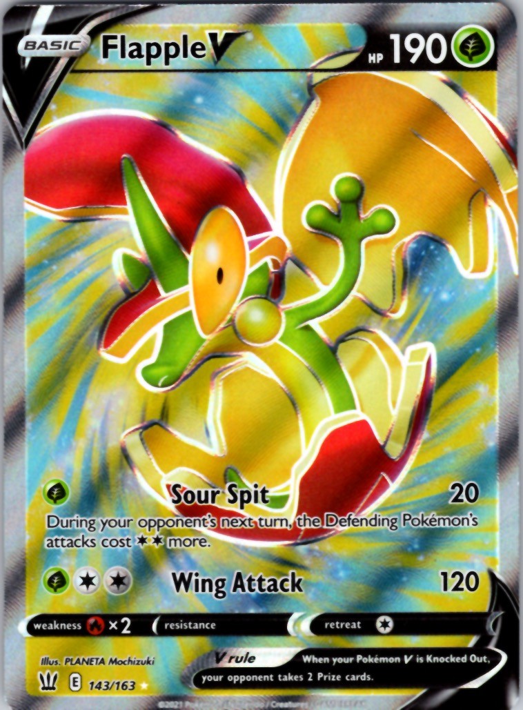 Flapple V (Full Art) Holo Ultra Rare SWSH05: Battle Styles 143/163 NM