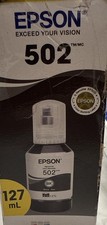 Epson 502 EcoTank Ink Black Ultra High Capacity Bottle 127 ml Genuine Sealed 