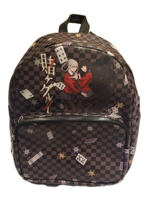 Kakegurui Yumeko & Kiari Hot Topic Anime Checkered Cards Mini Backpack EUC