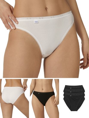 Sloggi Tai Briefs Knickers Basic+ Brief 3 Pack 95% Cotton High Leg Lingerie